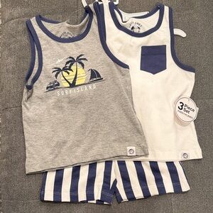 Free Planet Gray and Blue Kids Matching Set